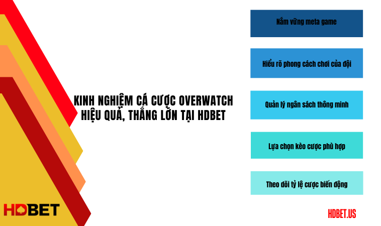 Kinh nghiệm cá cược Overwatch hiệu quả, thắng lớn tại HDbet