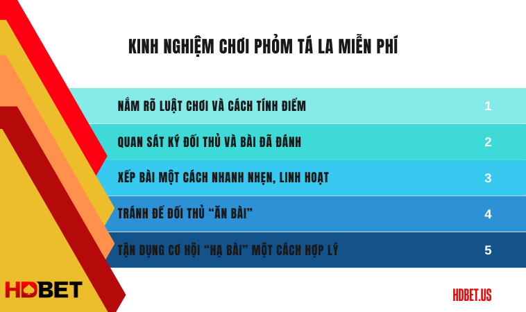 Kinh nghiệm chơi phỏm tá la miễn phí hiệu quả